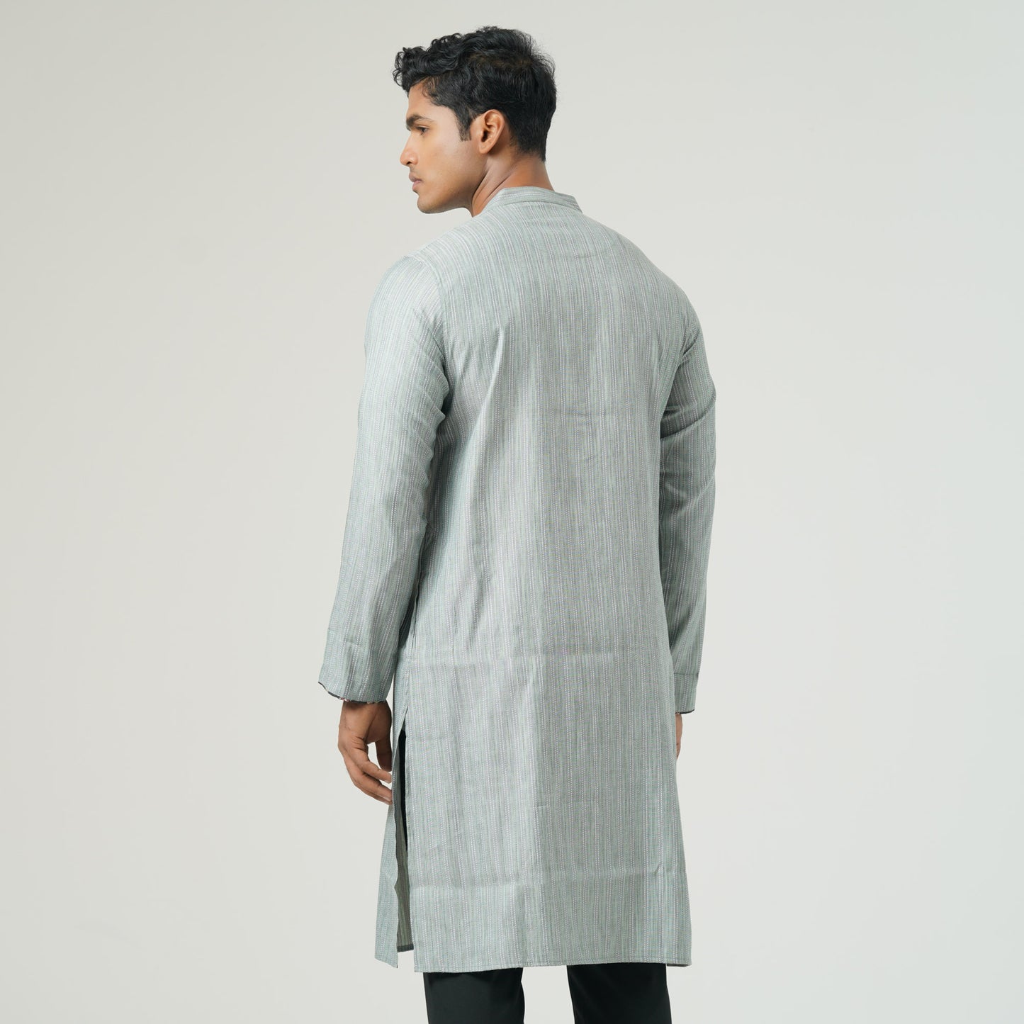 Mens Basic Sage Green Panjabi