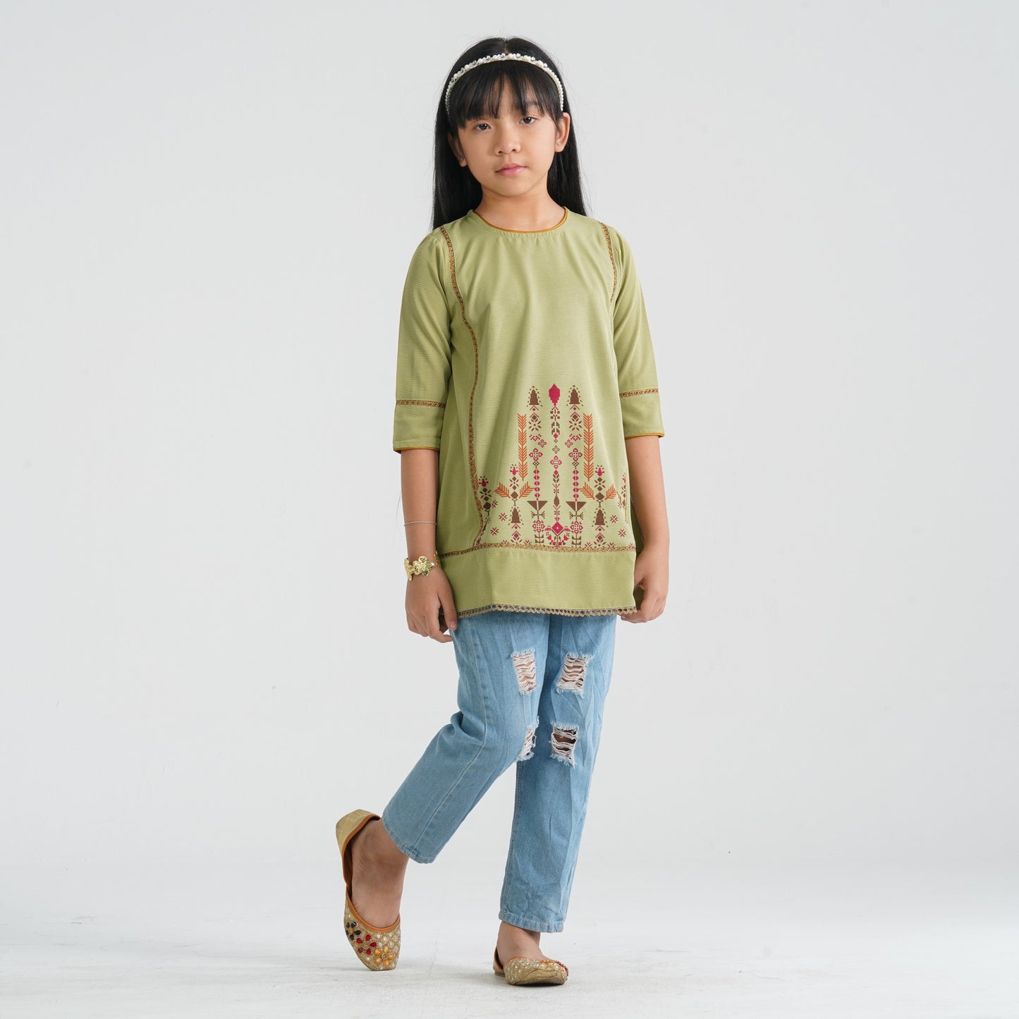 Girl's Green Tunic