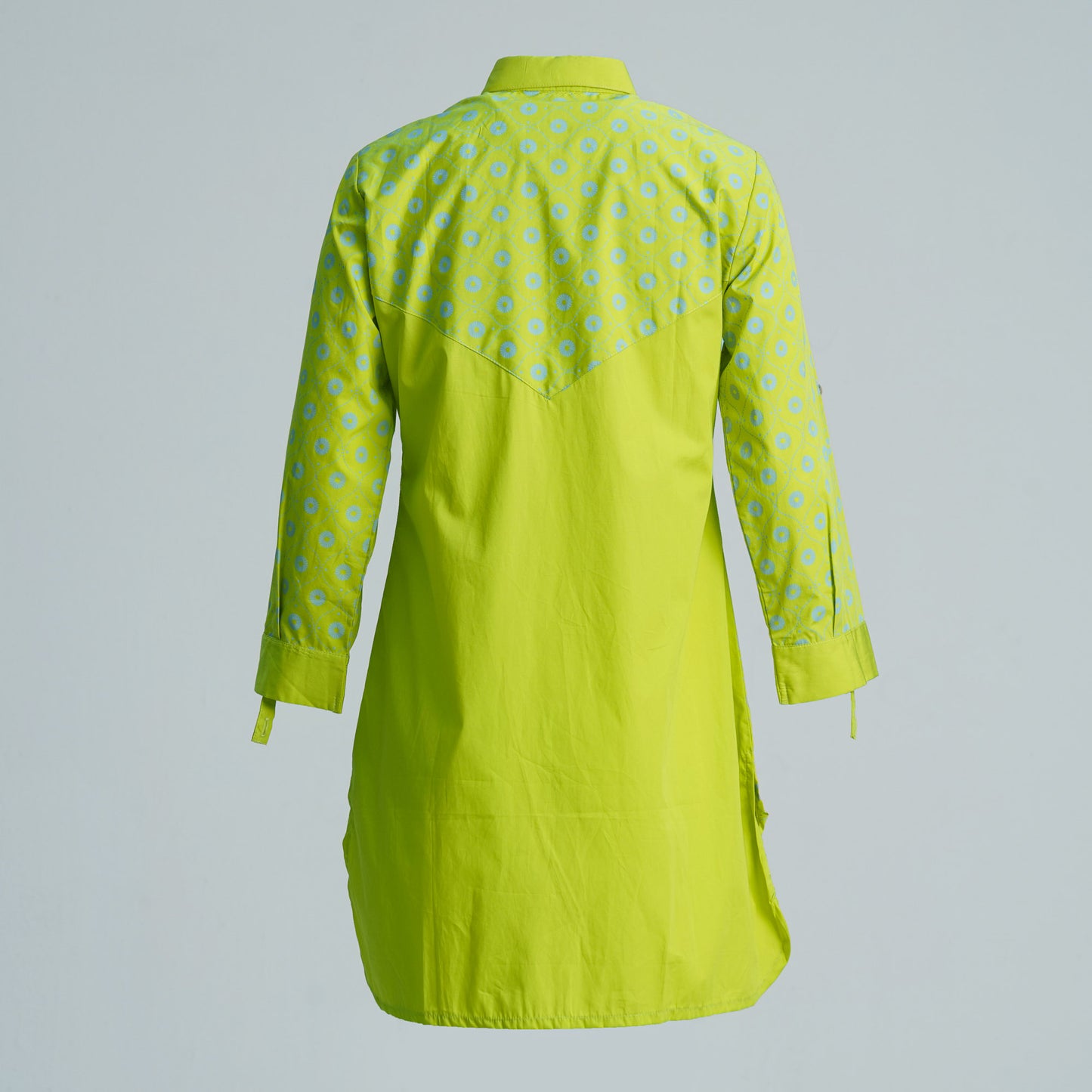 Womens Ethnic Tunic-Neon Green