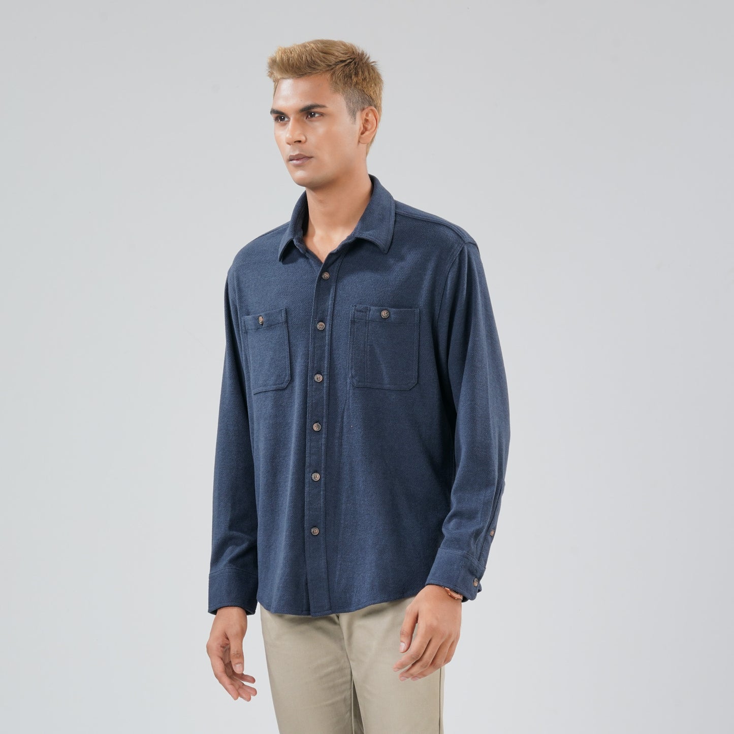 Mens Navy Casual Shirt