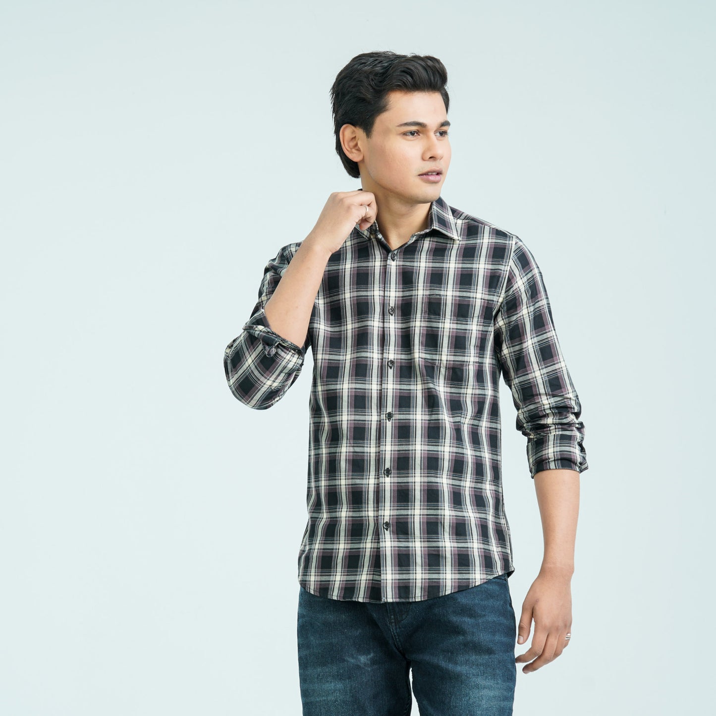 Men’s Black Chocolate Casual Cotton Shirt