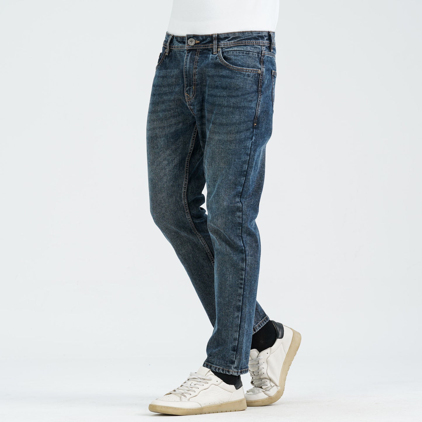 Men’s Mid Blue Cotton Denim Pant