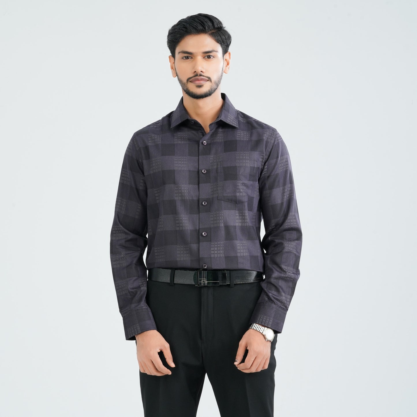 Men’s Black Cotton Formal Shirt
