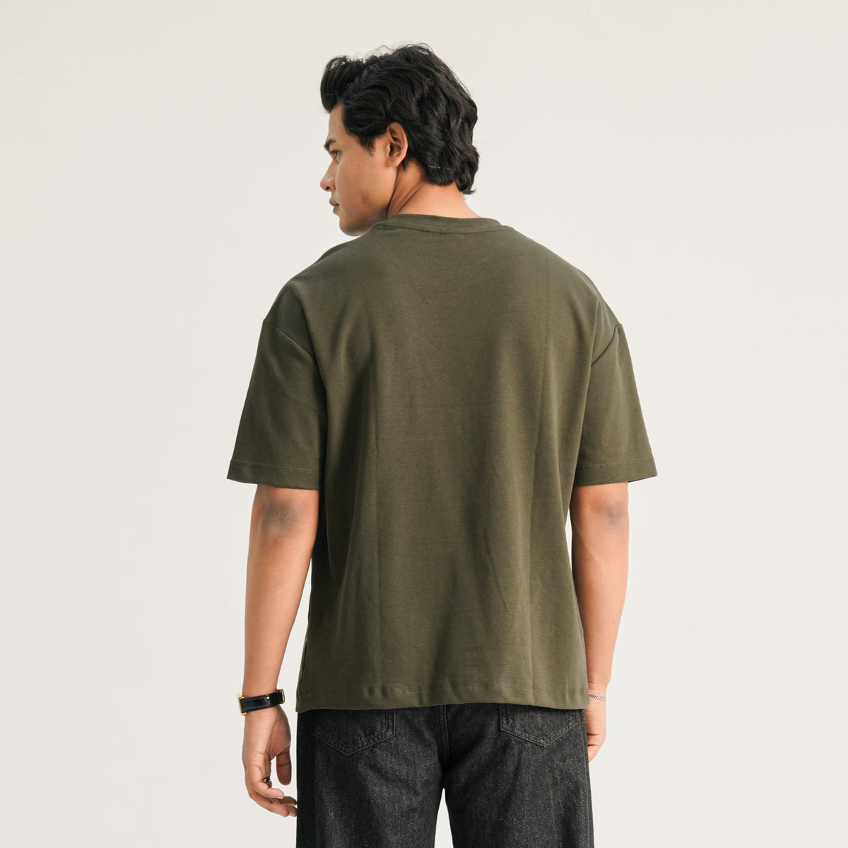 Mens Olive Oversized T-Shirt