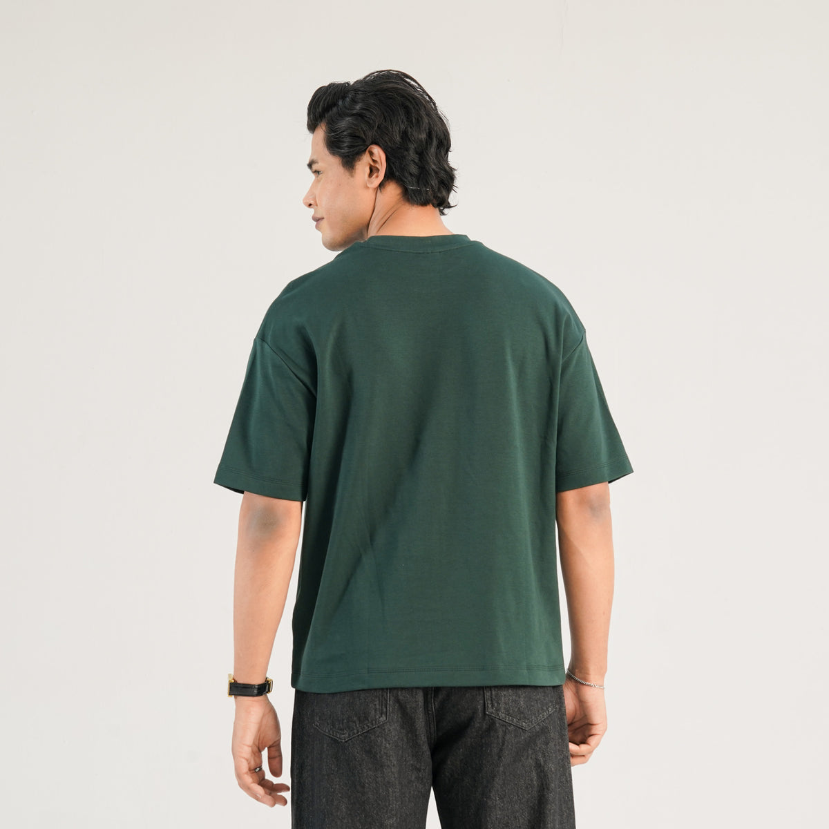 Mens Bottle Green Oversized T-Shirt
