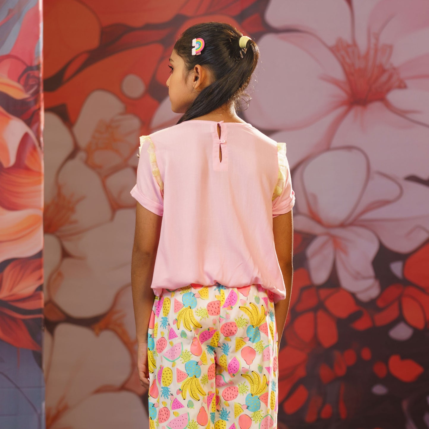 Girls 2Pcs-Pink Aop