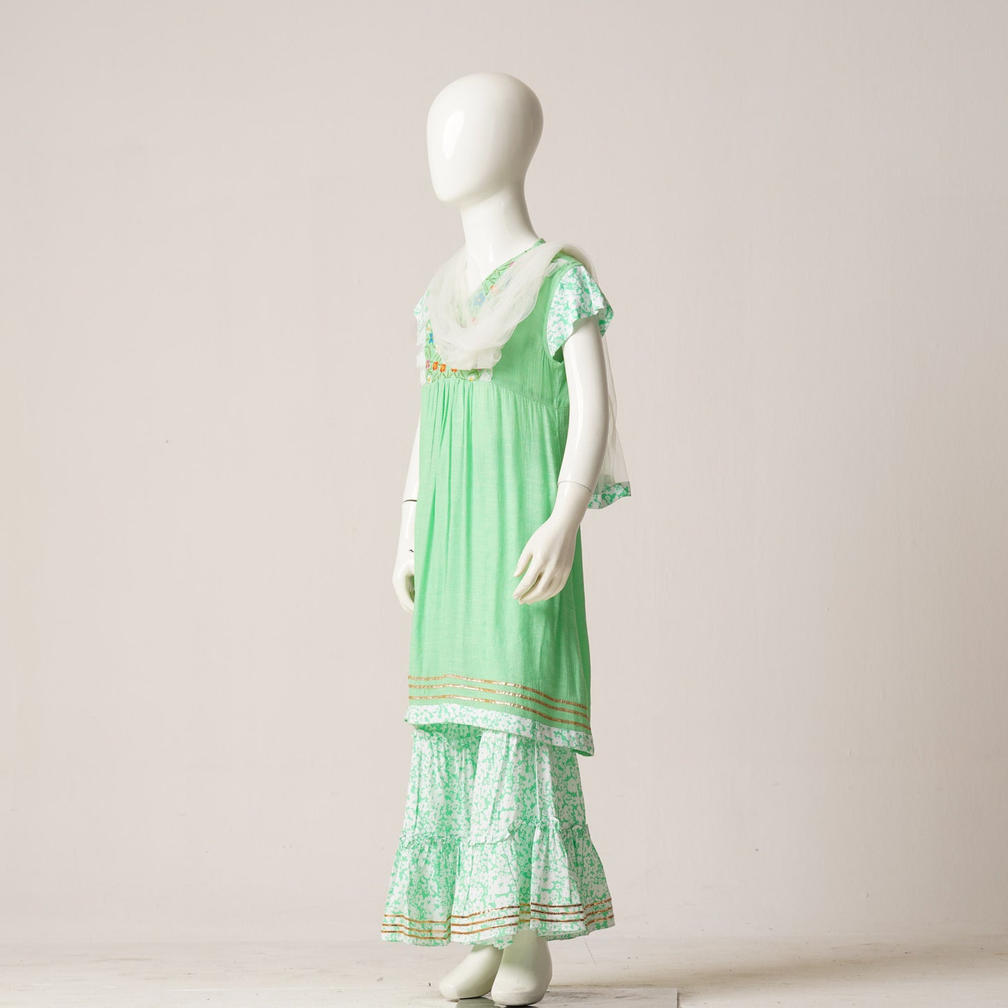 Girls 3Pcs-Parrot Green