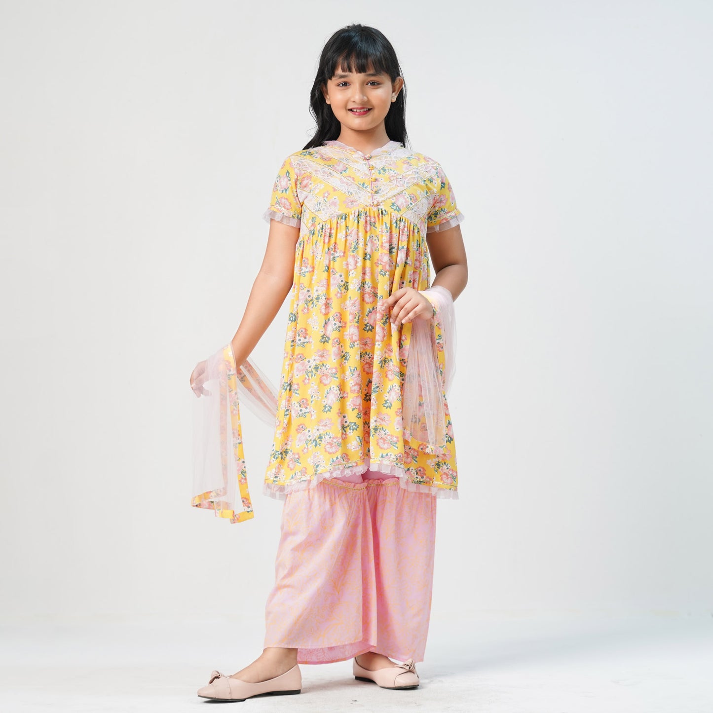 Girls Yellow Three Piece Set