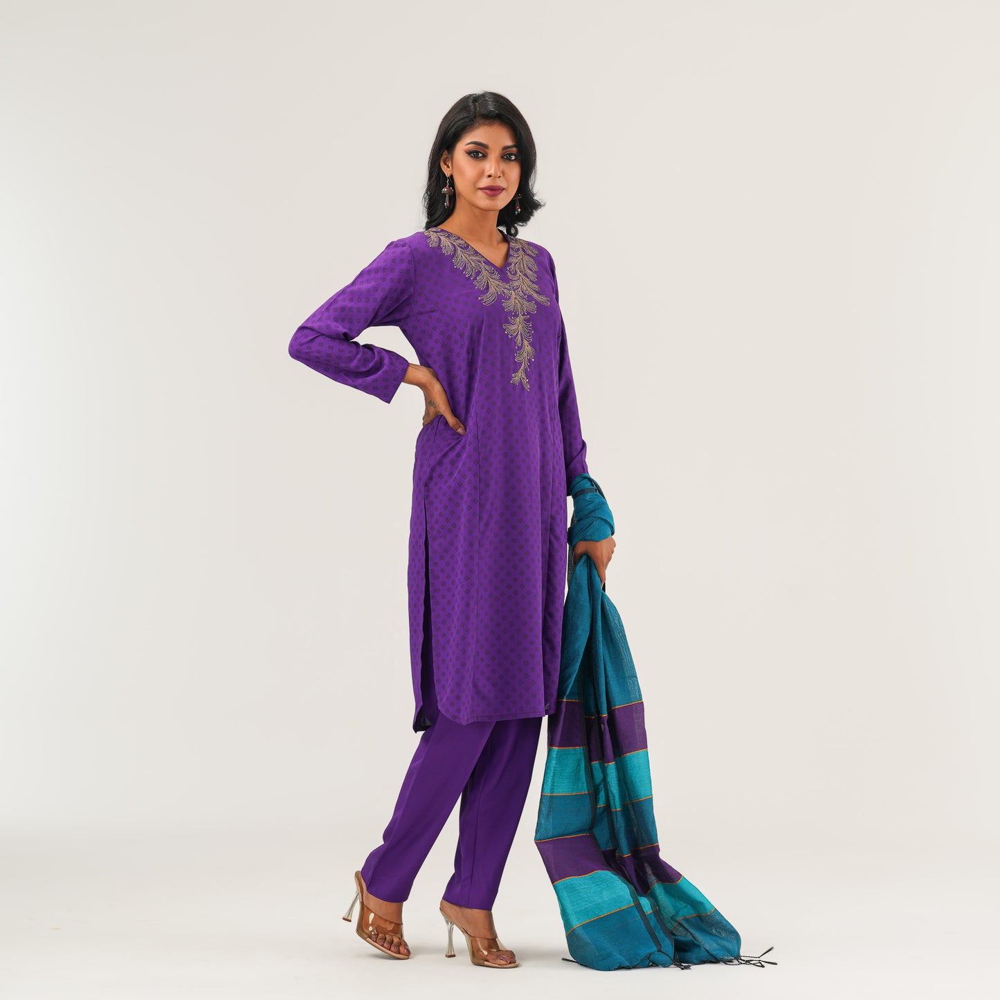 Womens Violet Three Pieces Set