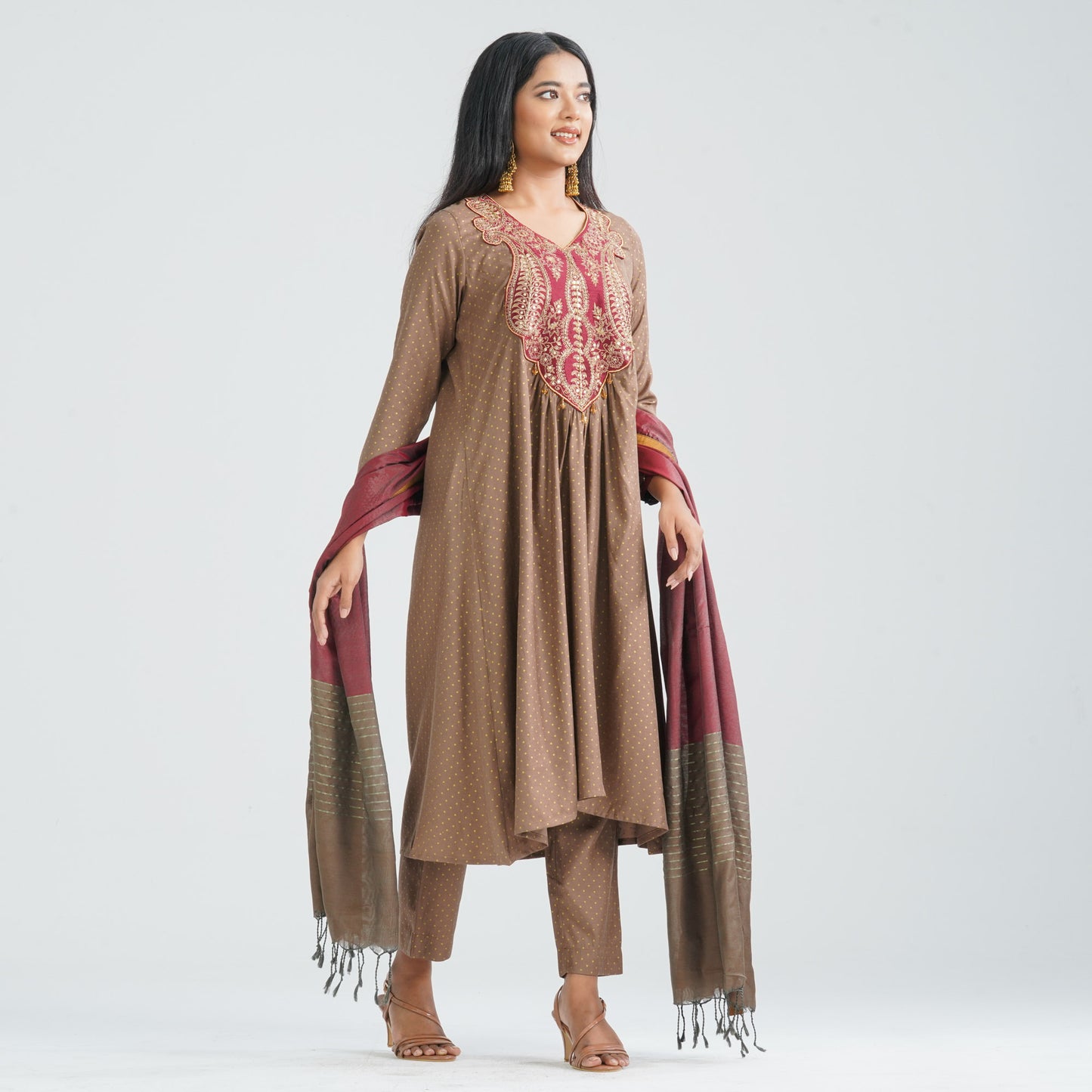 Women's Embroidered Three Piece Set