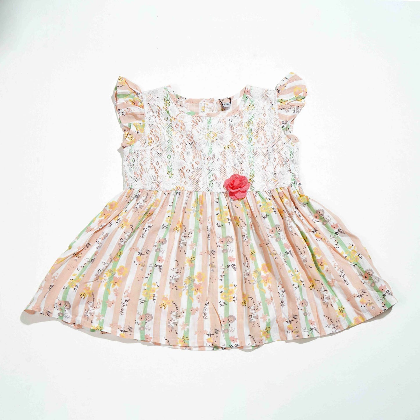 New Born Girls Frock-Light Pink