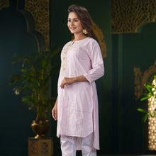 Load image into Gallery viewer, ETHNIC FUSION KURTI-PINK
