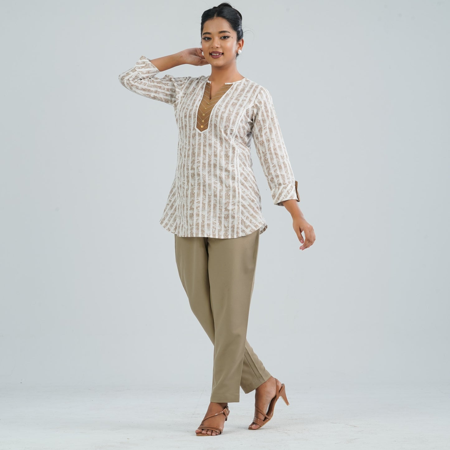 Women's Cotton Off White Top