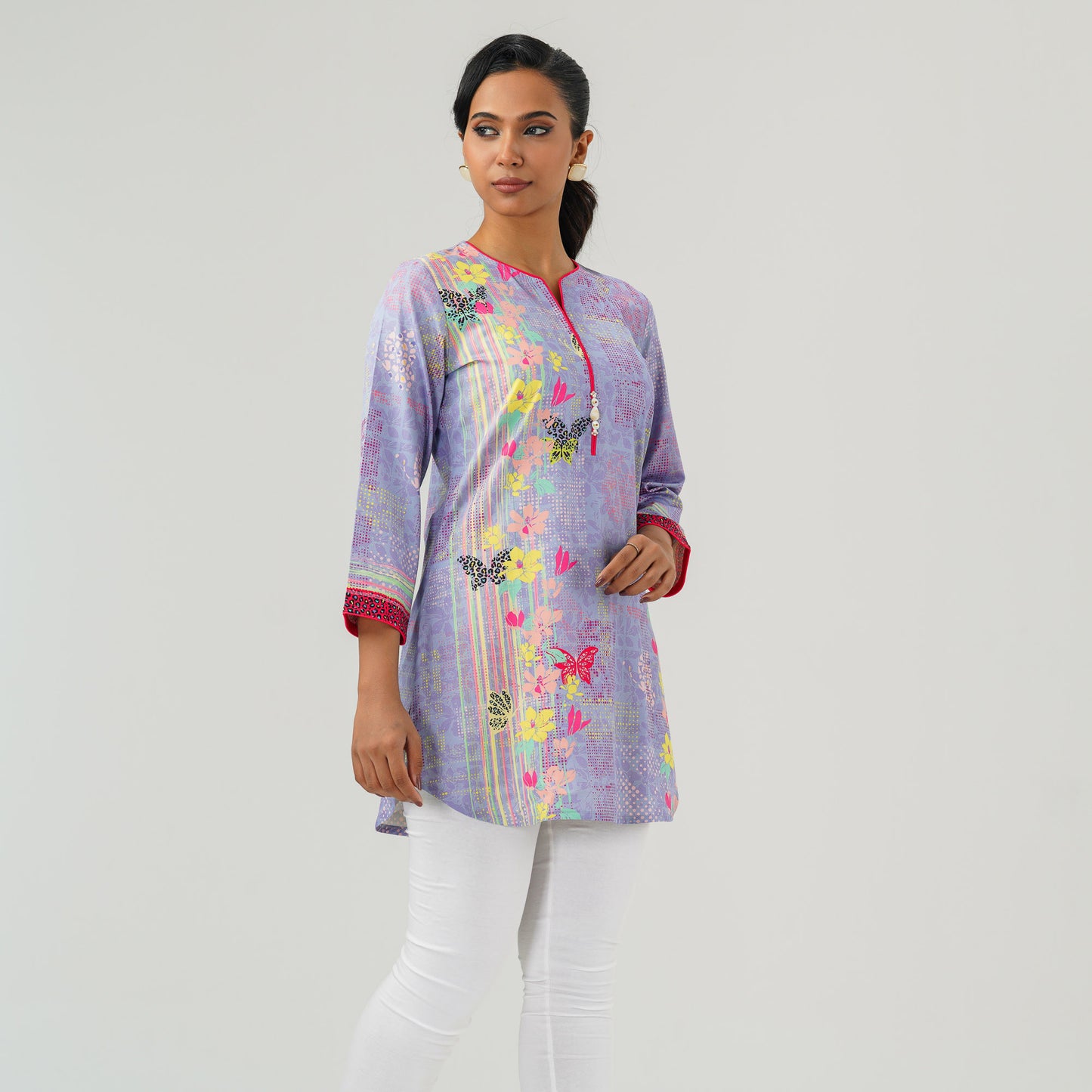 Womens Ethnic Lavender Tunic