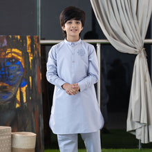 Load image into Gallery viewer, BOYS EMBROIDERY KABLI-LIGHT BLUE
