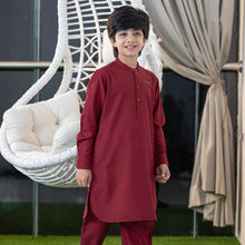 Load image into Gallery viewer, BOYS EMBROIDERY KABLI-MAROON
