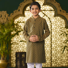 Load image into Gallery viewer, BOYS BASIC PANJABI-OLIVE GREEN
