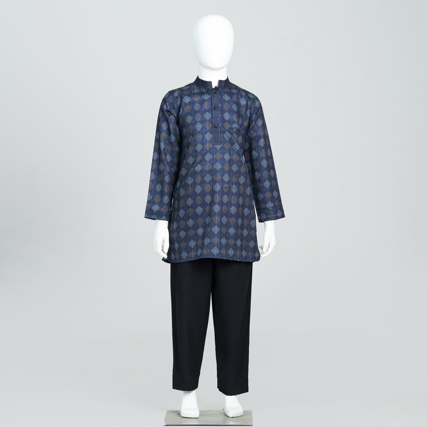 Boys Blue Printed Panjabi