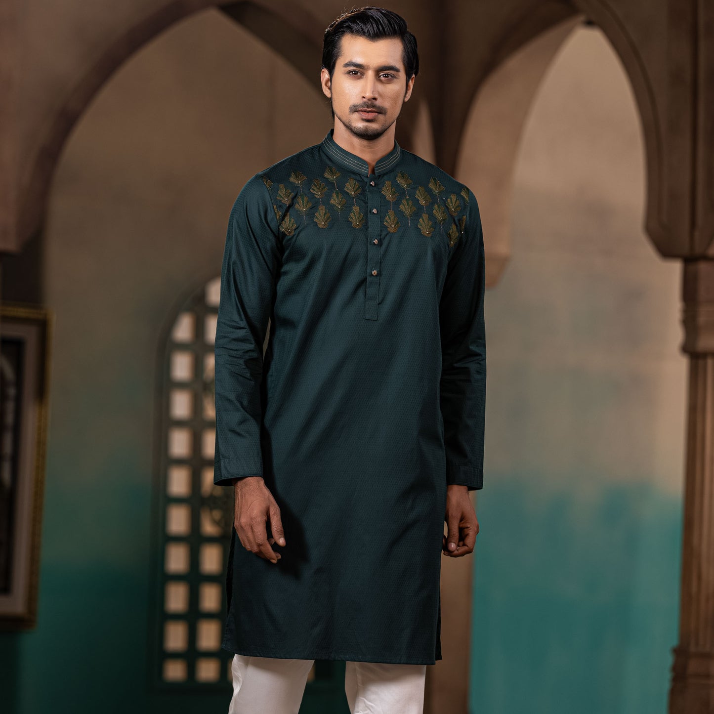 Mens Green Traditional Panjabi
