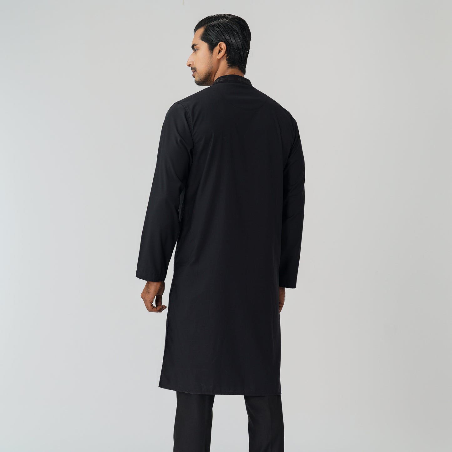 Mens Black Embroidery Panjabi