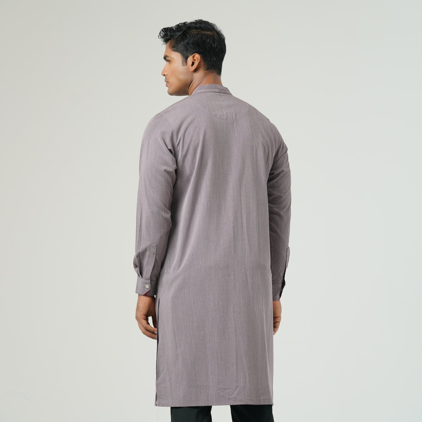 Mens Grey Mauve Premium Panjabi