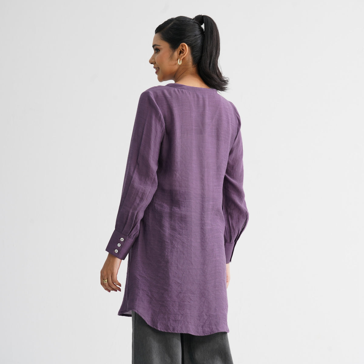 Women’s Purple Embroidered Top