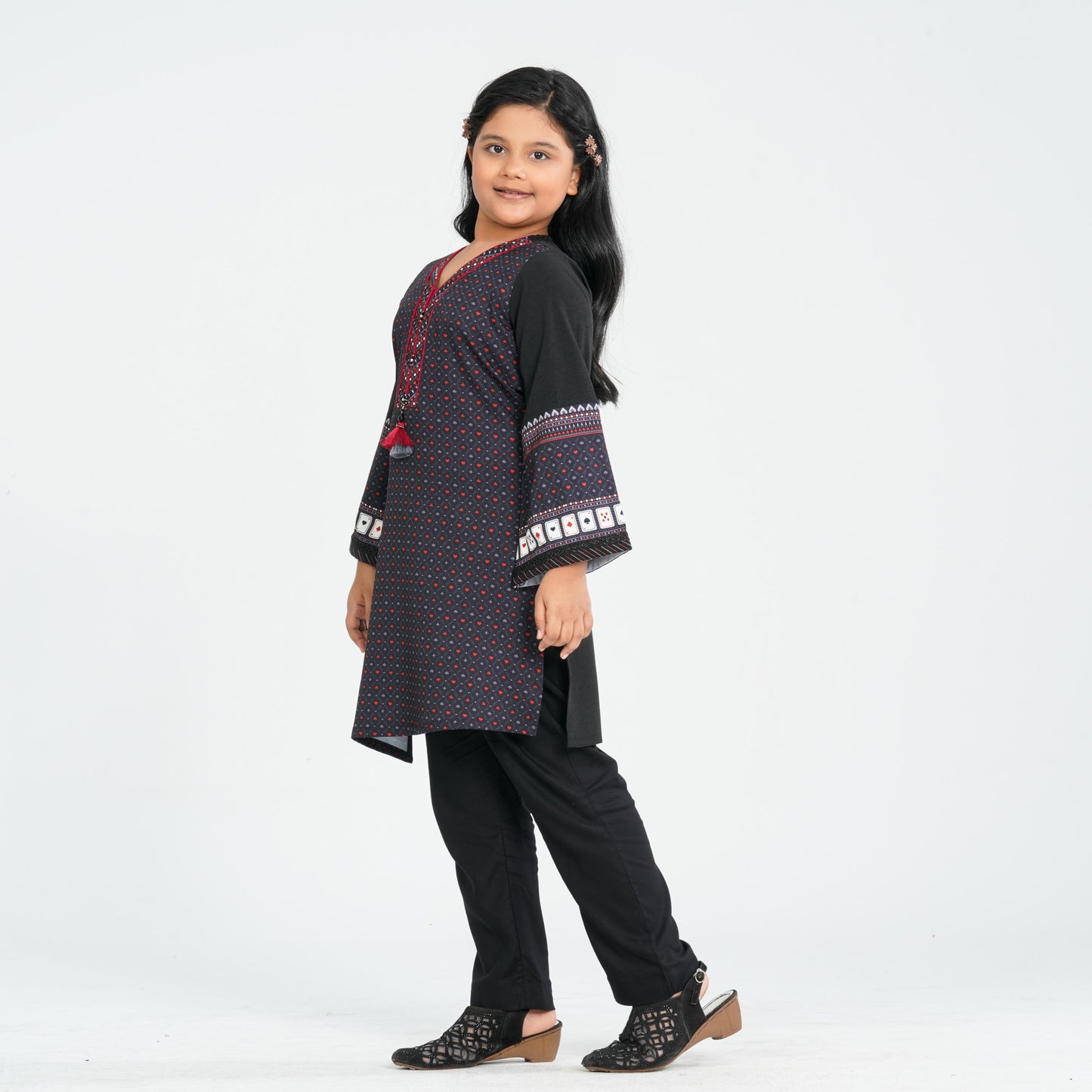 Girl's Blended Silk Two Piece Set