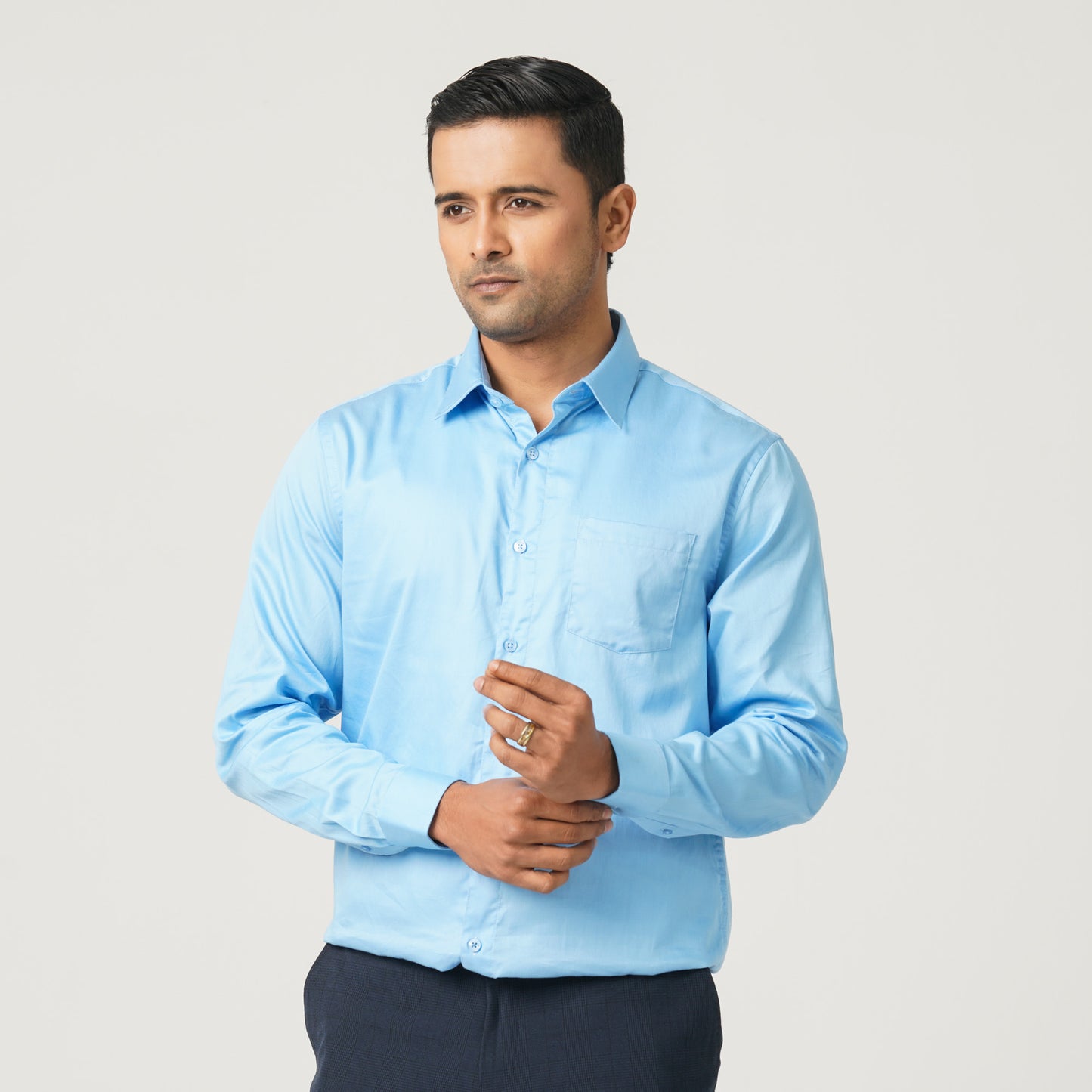 Men’s Satin Lycra Formal Shirt