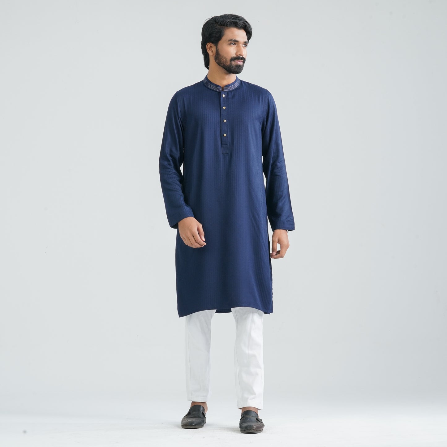 Men's Navy Blue Panjabi