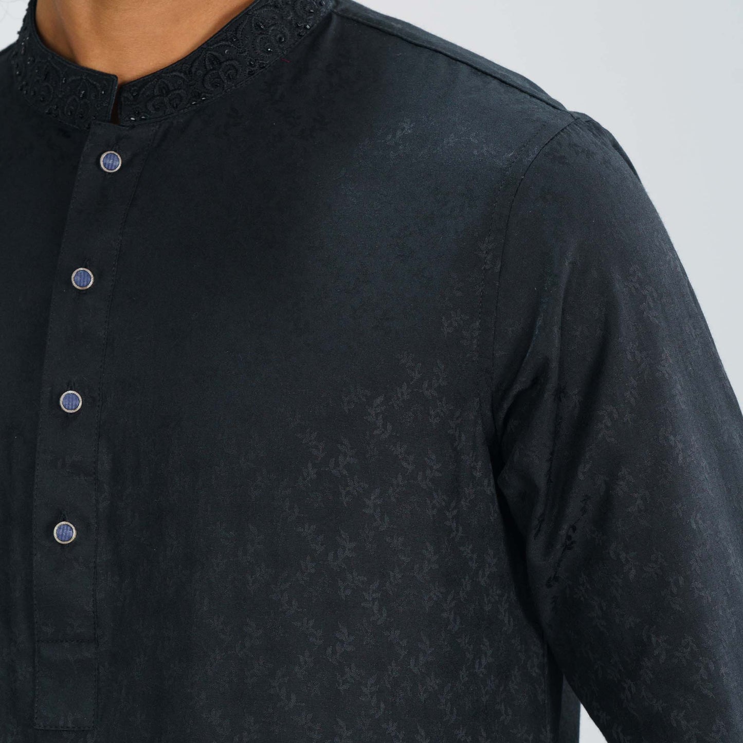 Mens Black Karchupi Panjabi