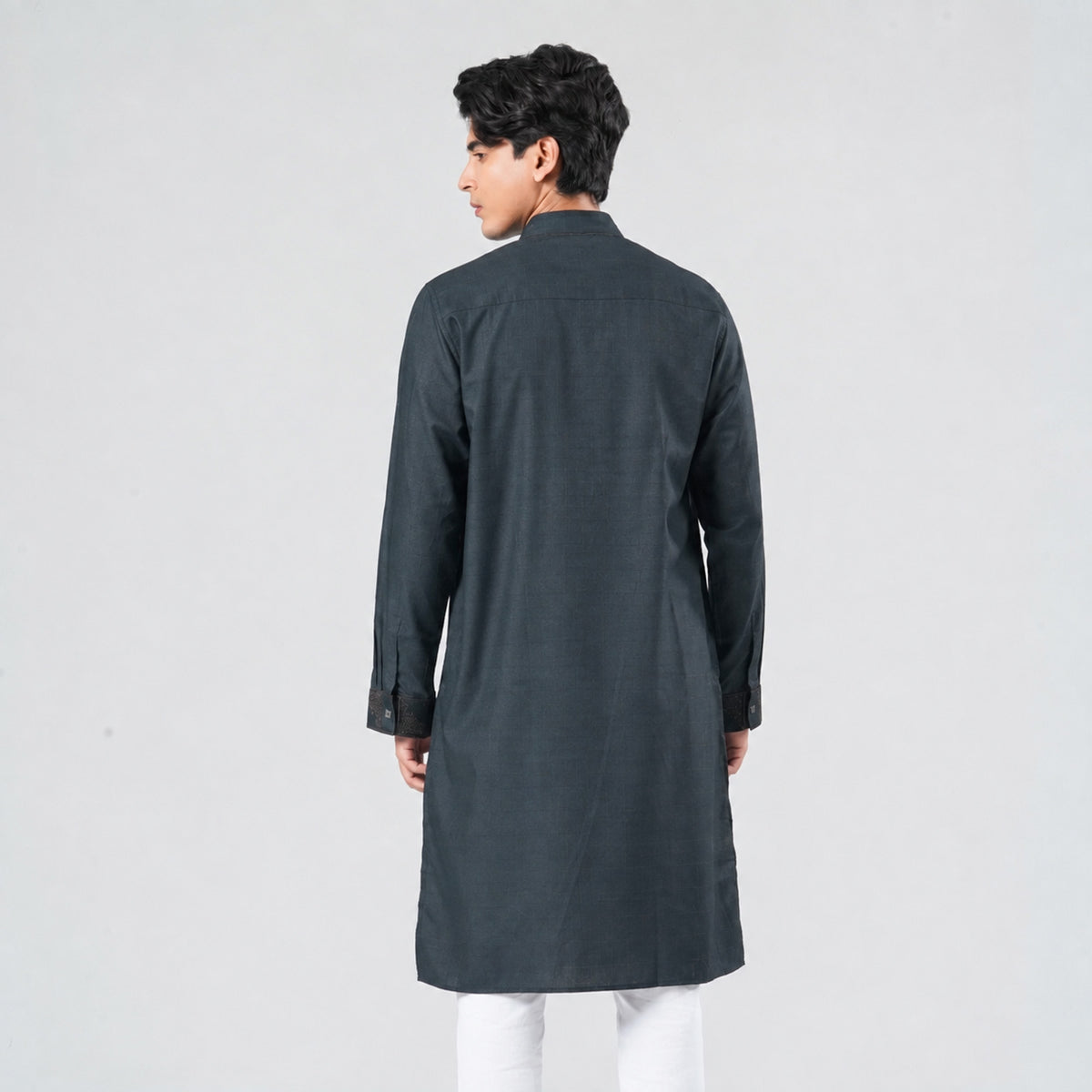 Mens Charcoal Panjabi