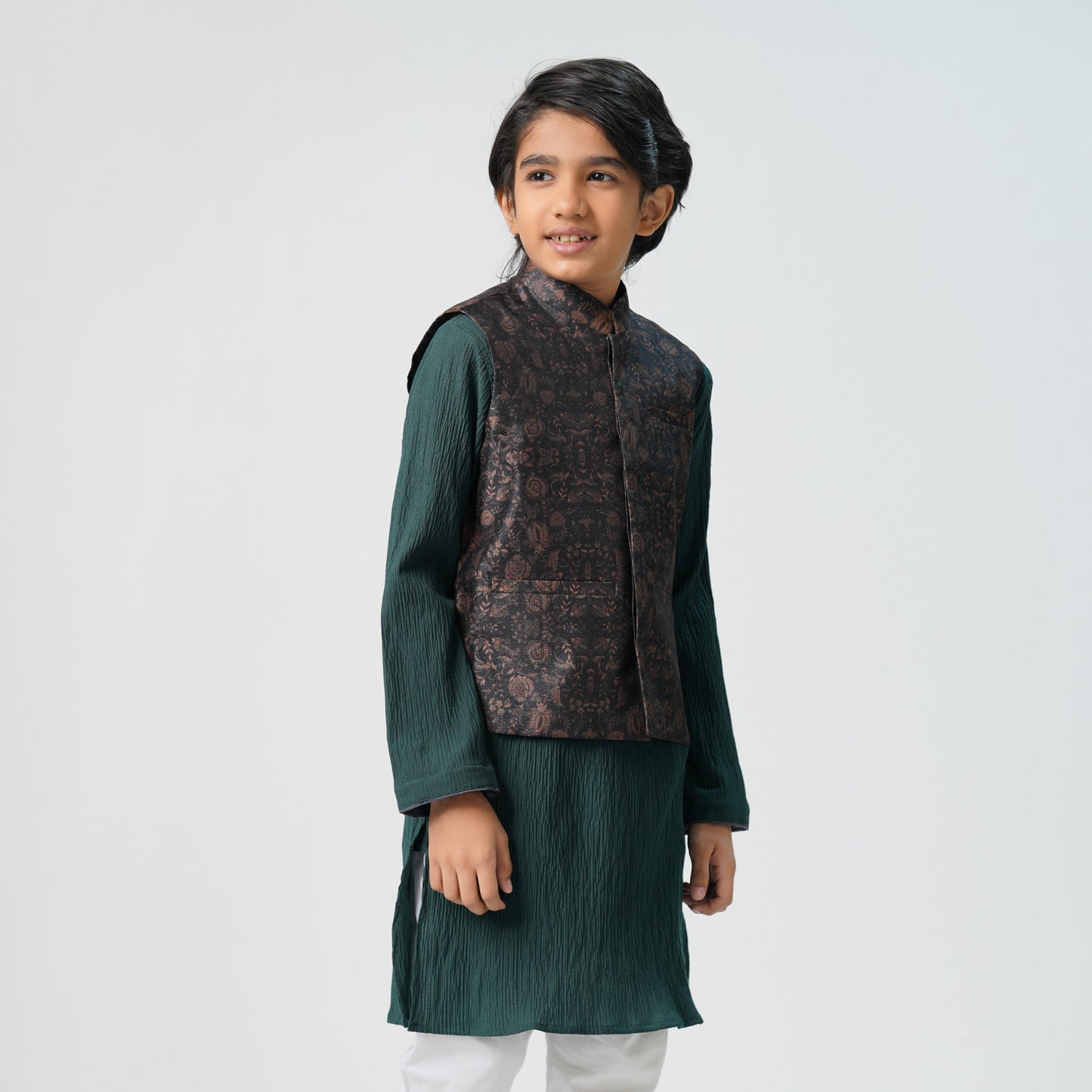 Boys Coffee Color Vest