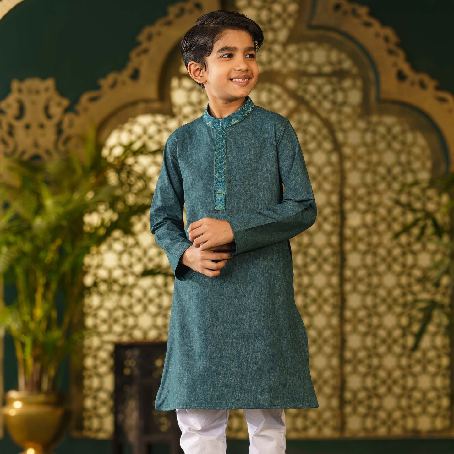 Boys Green Panjabi
