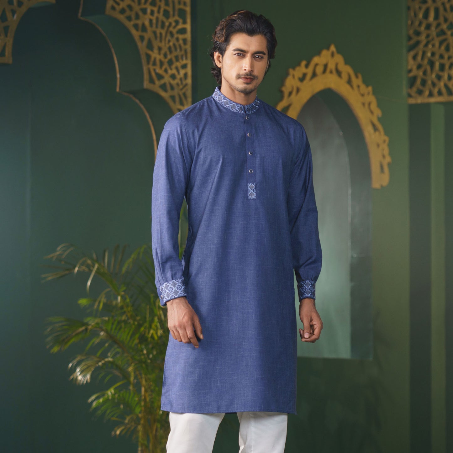 MENS PREMIUM PANJABI-BLUE