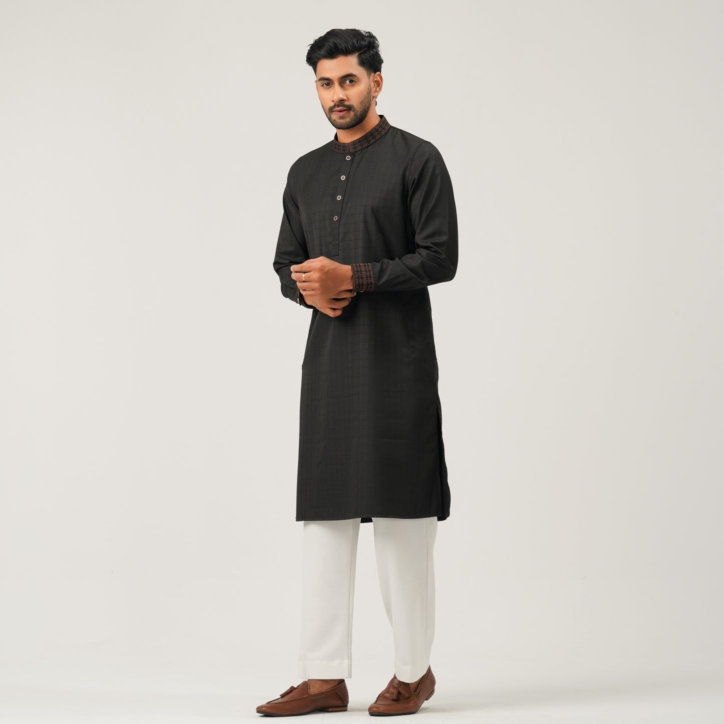 Mens Black Premium Panjabi