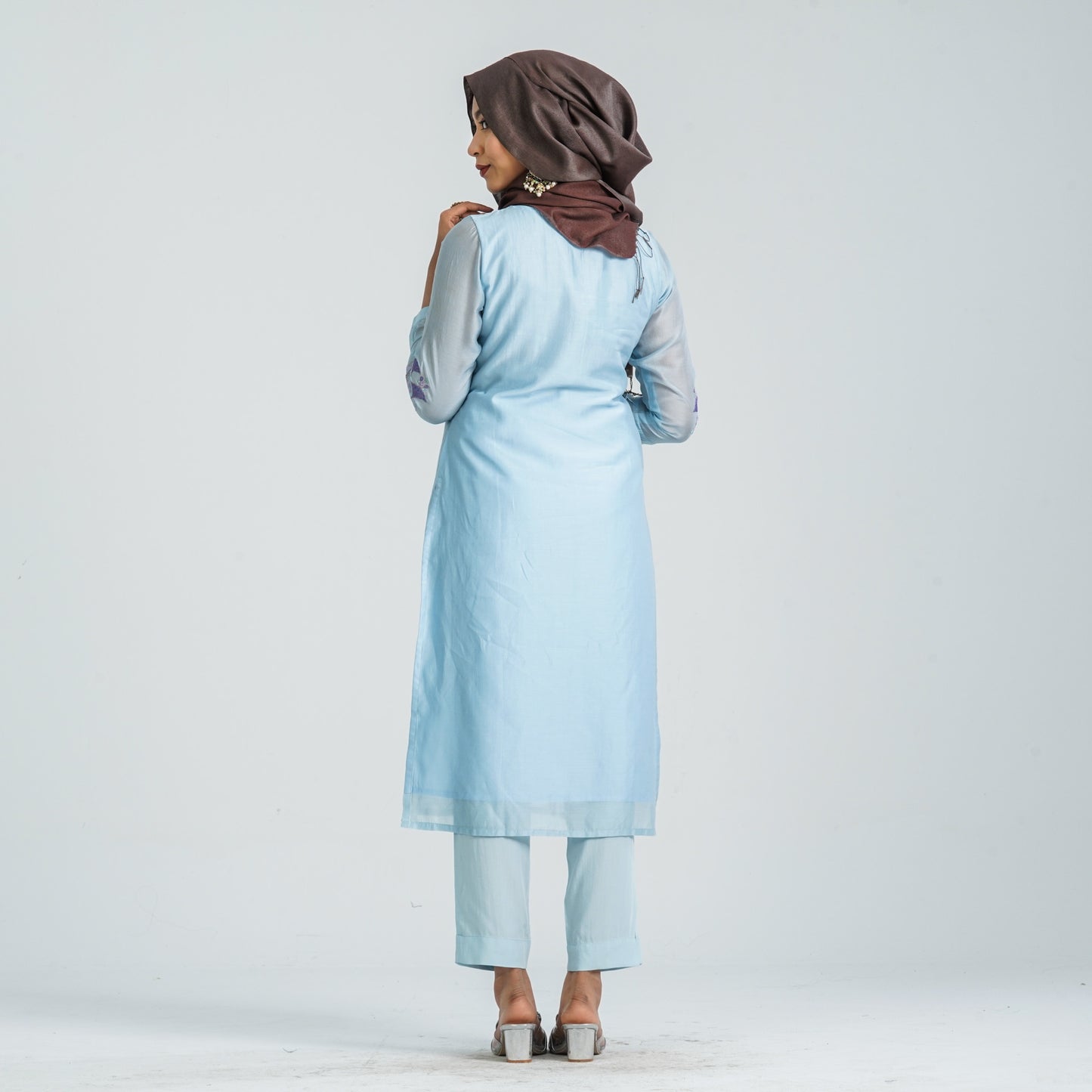 Women's Half Silk Two Piece Set