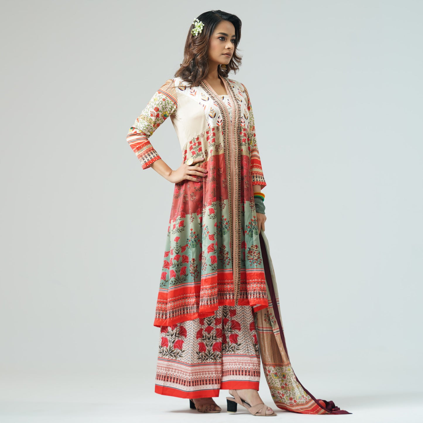 Womens Multicolor Three Piece Set