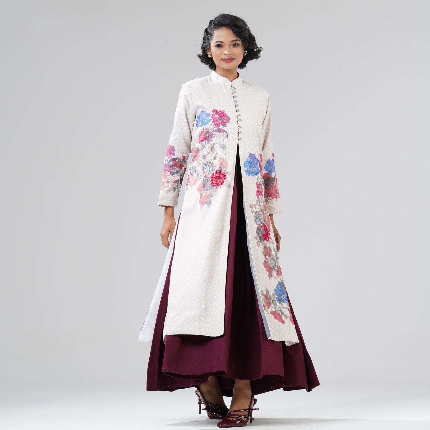 Womens Off White Gown