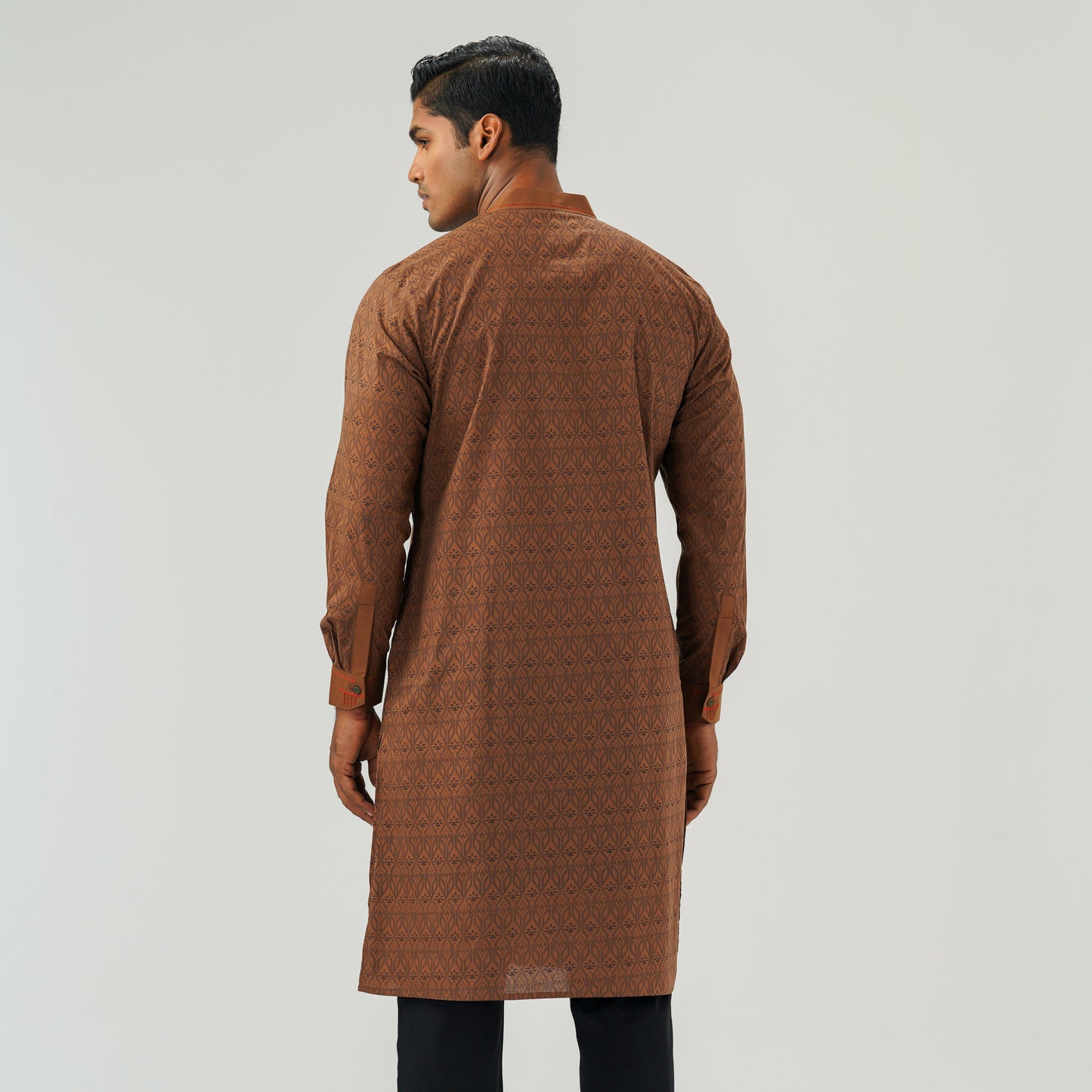 Mens Brown Basic Panjabi