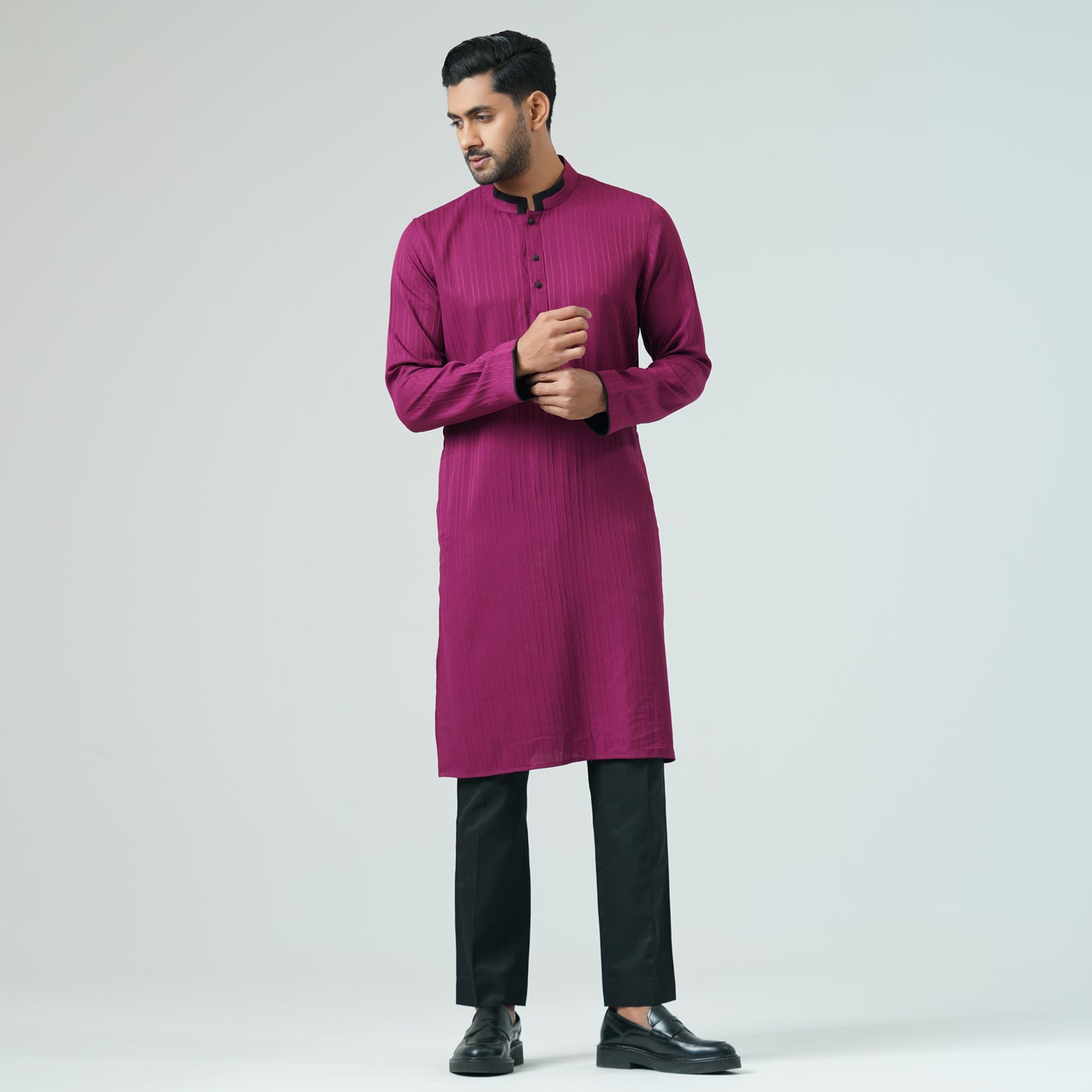 Mens Maroon Panjabi