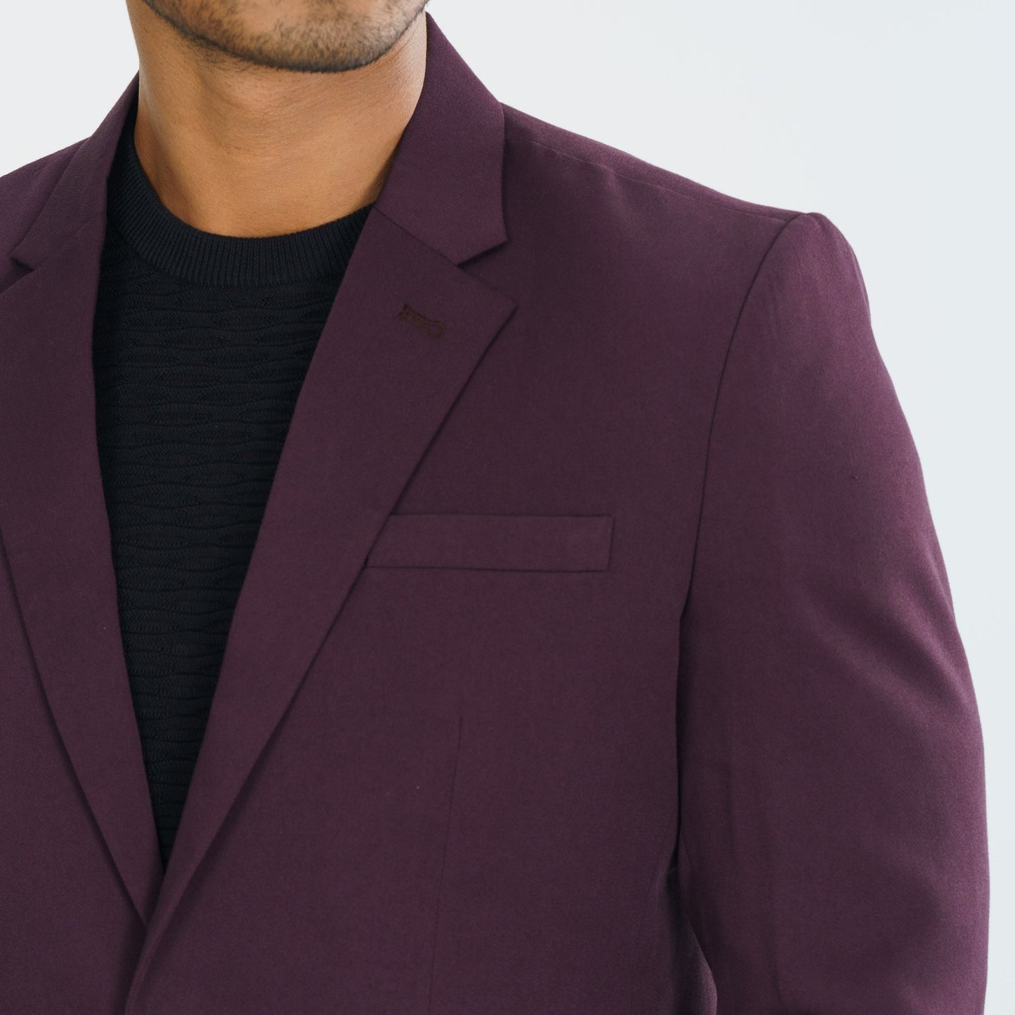 Mens Maroon Slim Fit Blazer