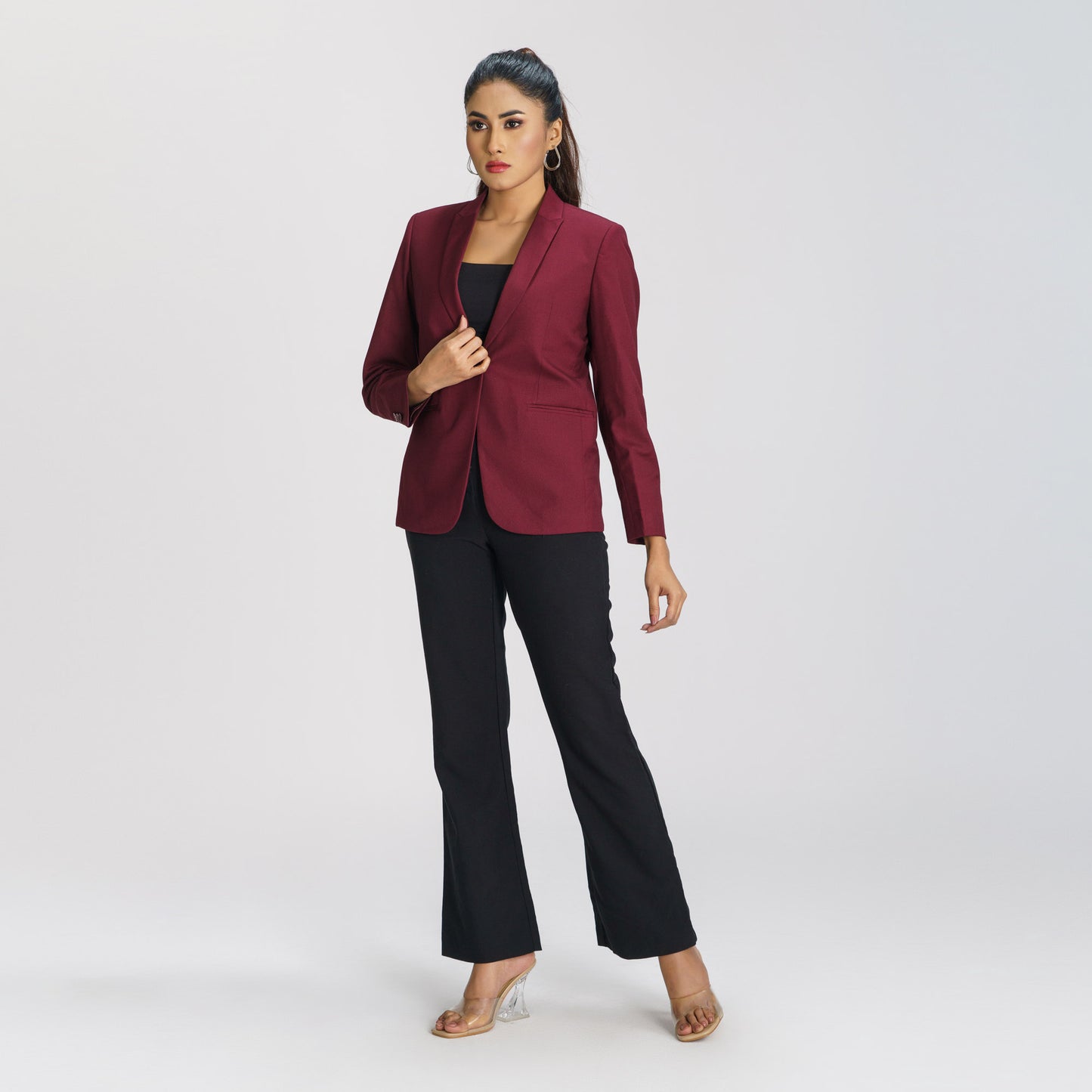 Womens Maroon Blazer