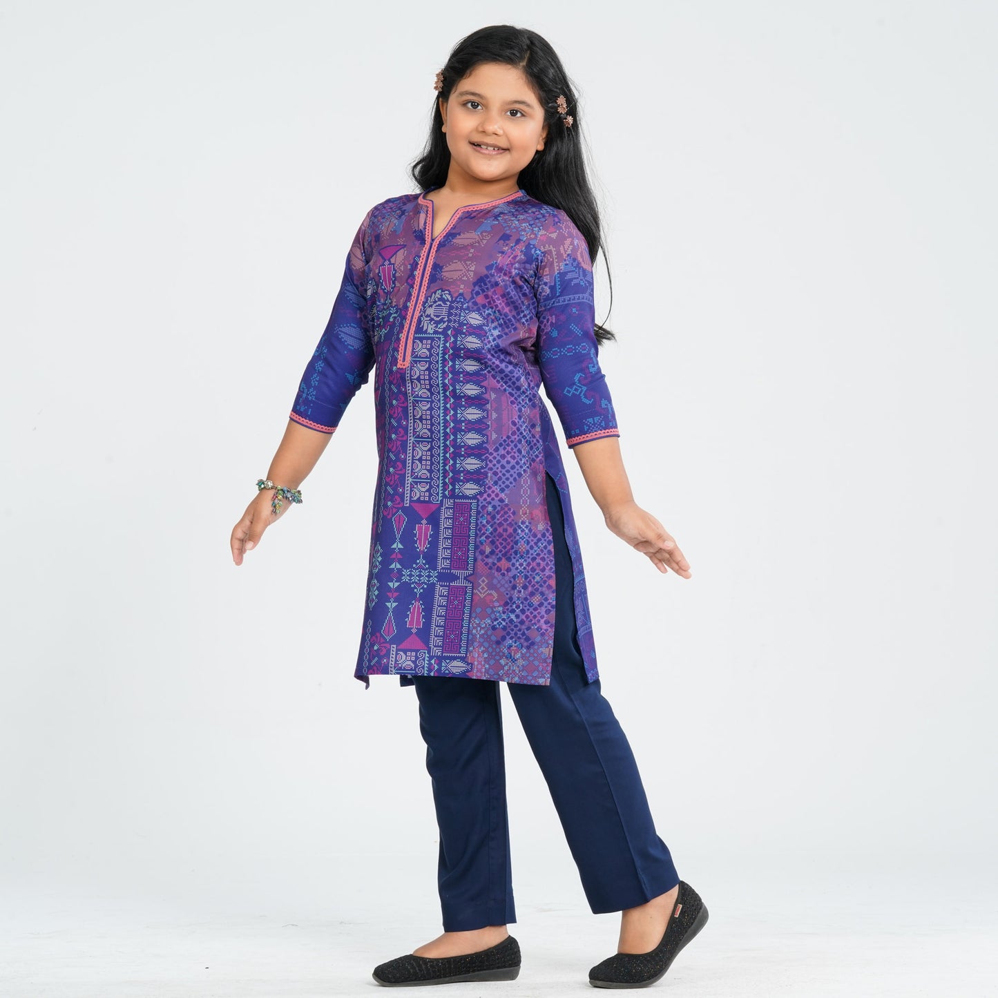 Girl’s Silk Two Piece Set