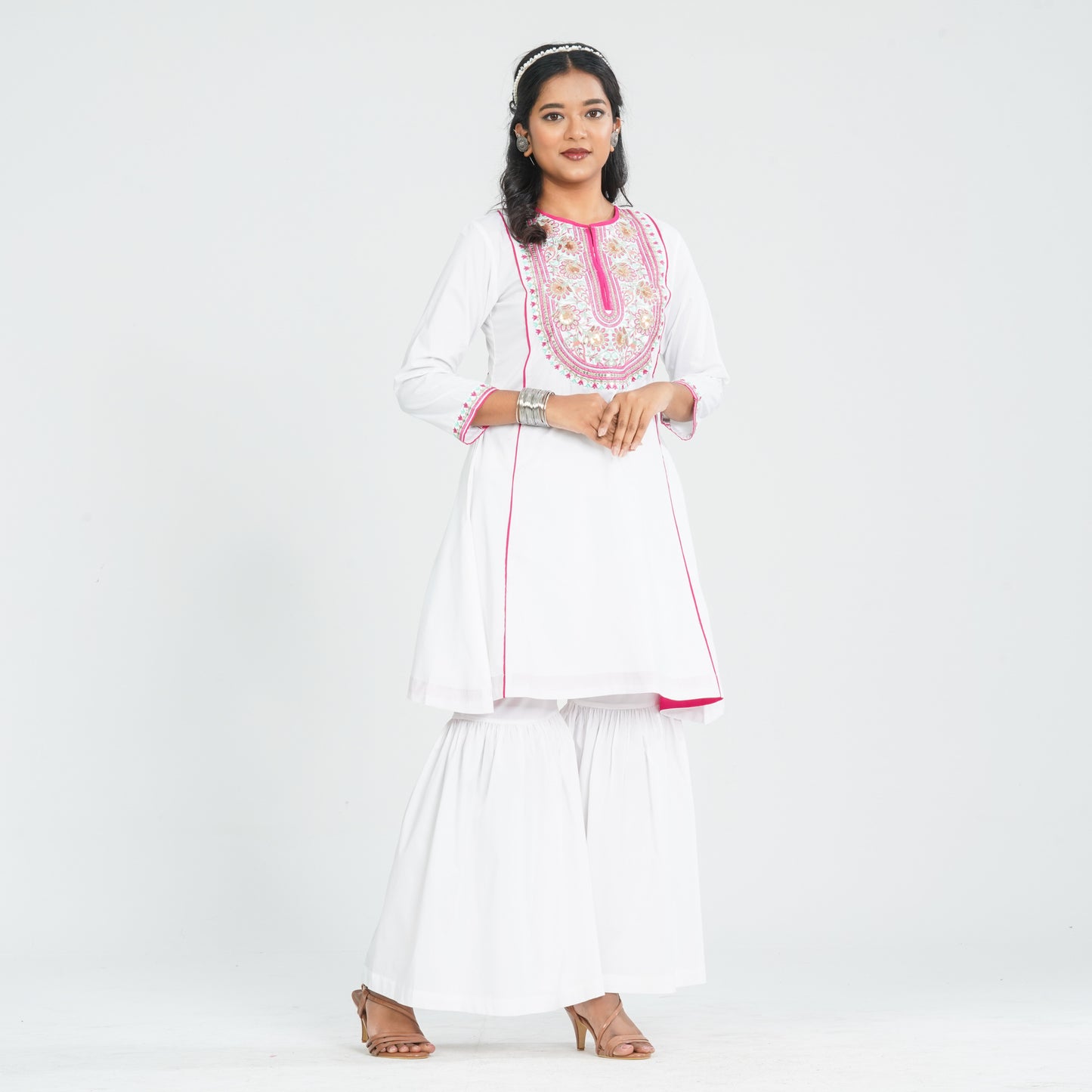 Women's White Two Piece Set