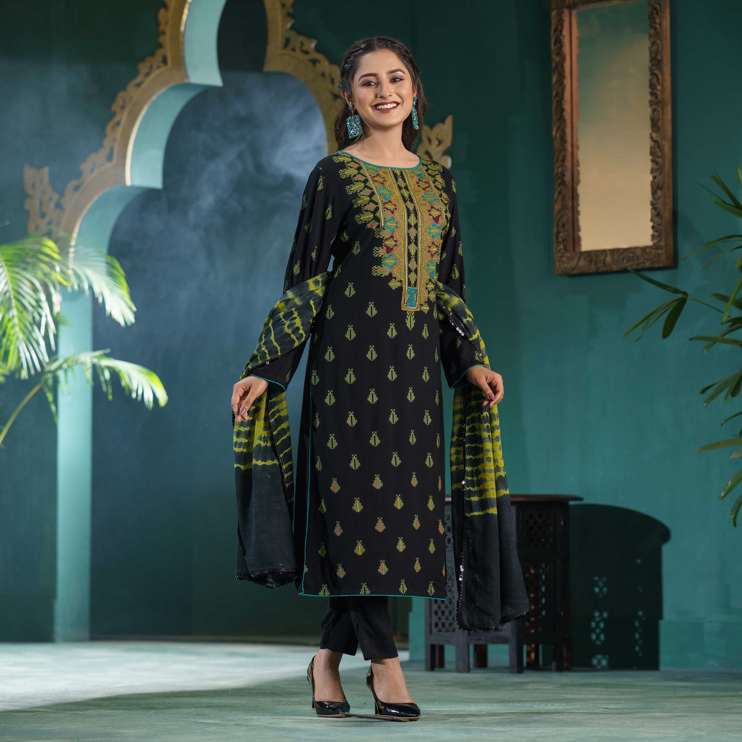 ETHNIC 3PCS-BLACK