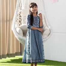 Load image into Gallery viewer, GIRLS FROCK-BLUISH GREY
