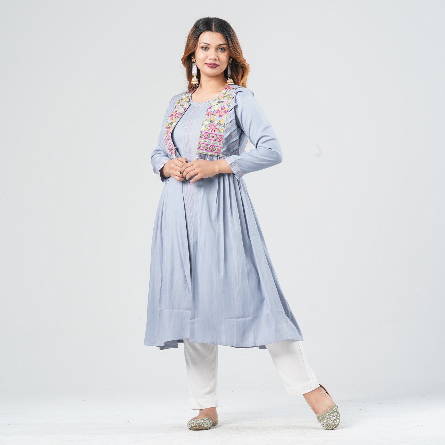 Women’s Georgette Layered Kurti