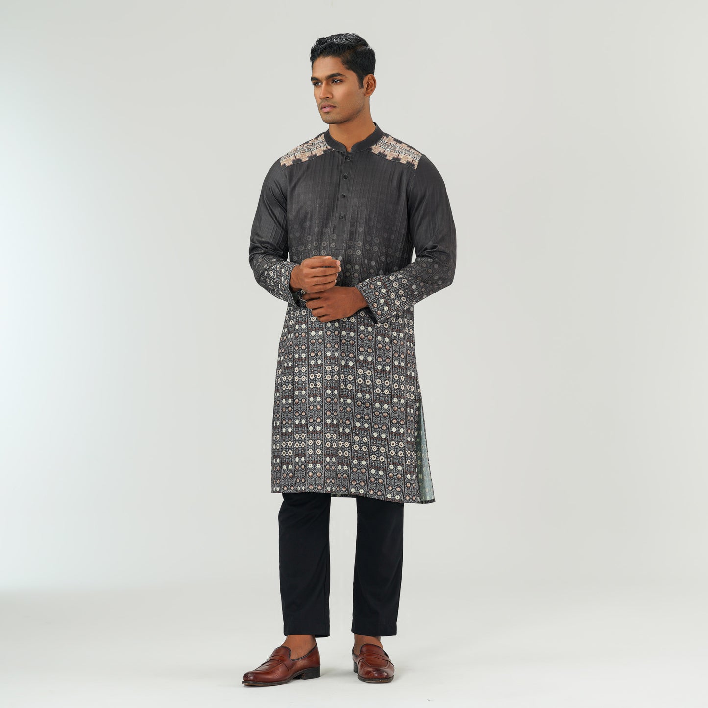 Mens Army Green Panjabi