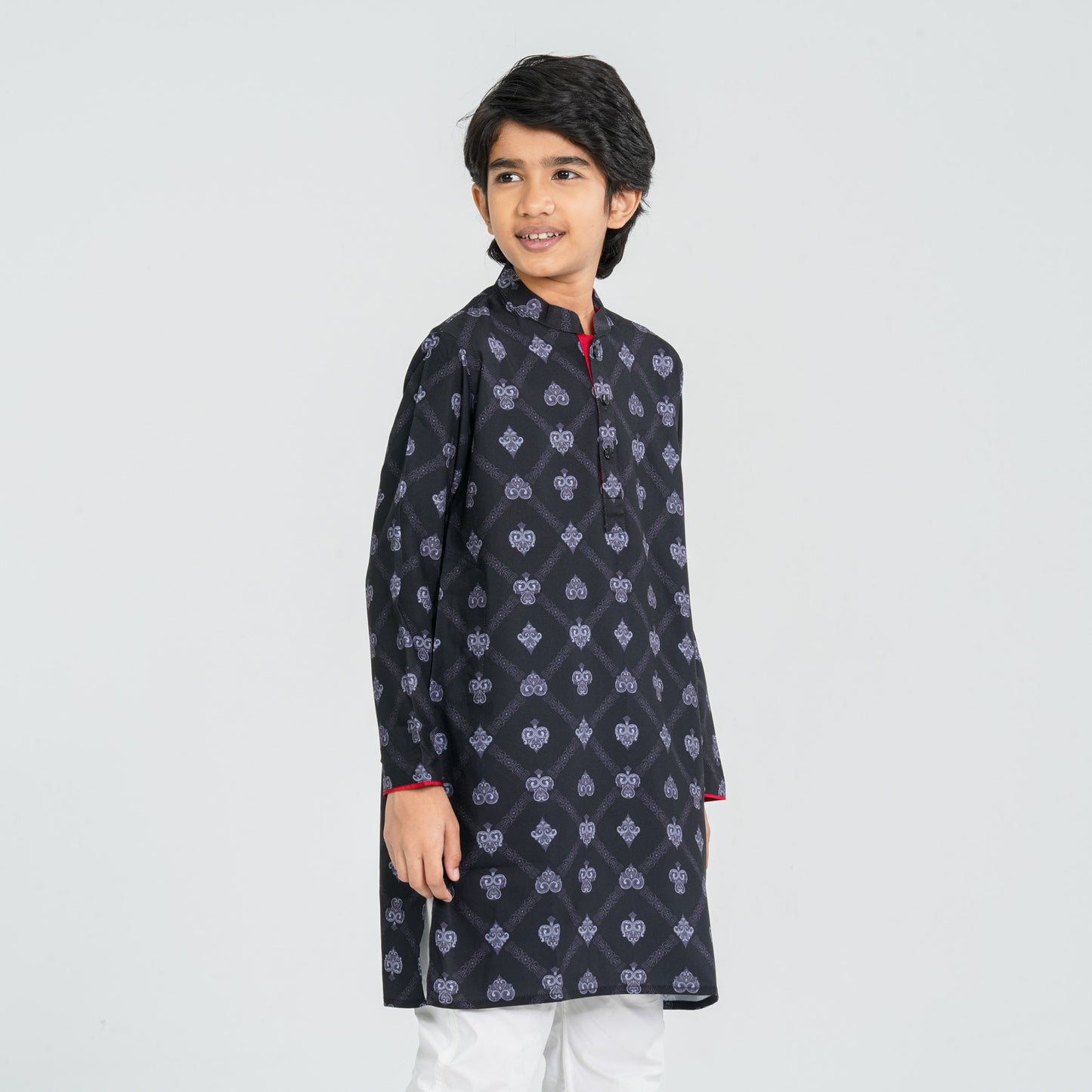 Boy's Black Blended Panjabi