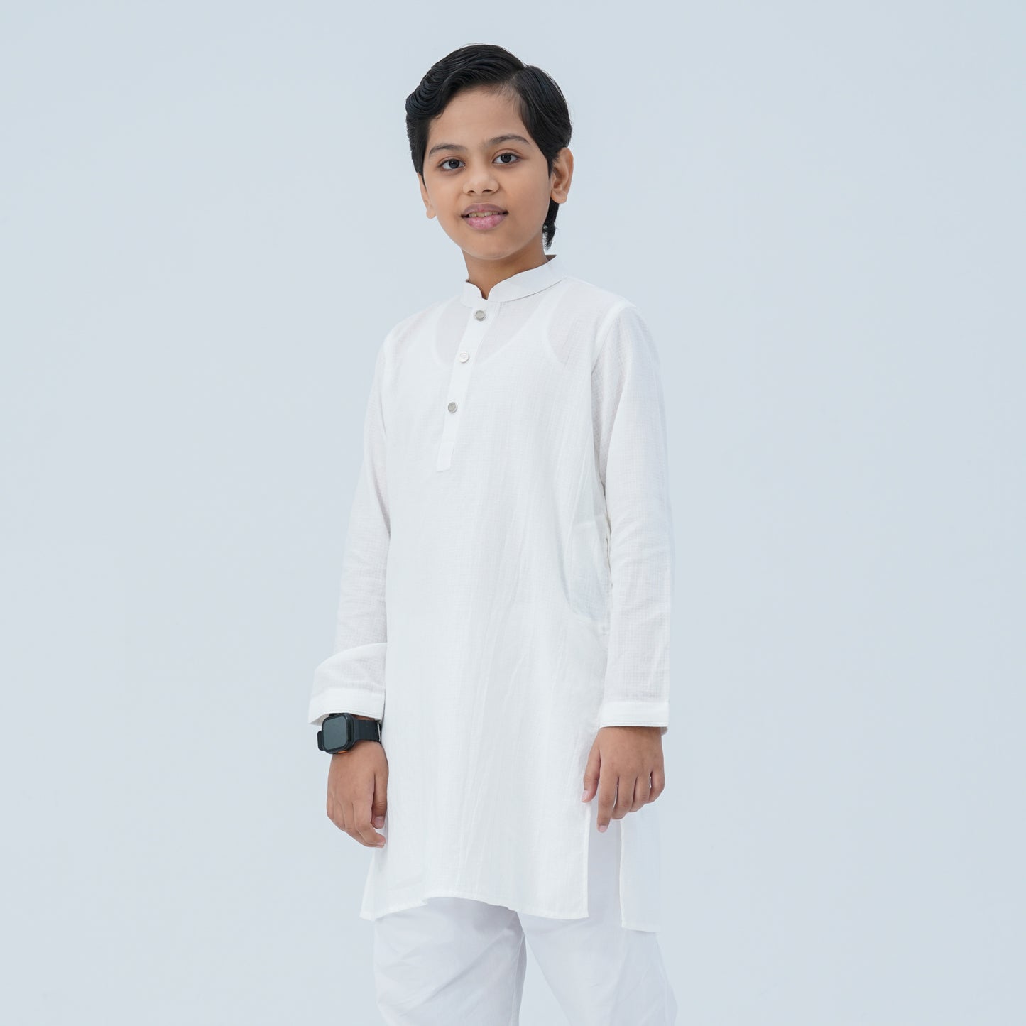 Boy's Cotton White Panjabi